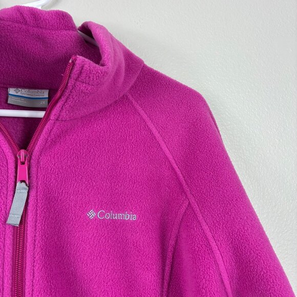 Columbia Women’s Benton Springs Fleece Jacket Magenta Size 2X Gorpcore - Picture 5 of 8